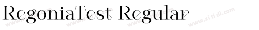 RegoniaTest Regular字体转换